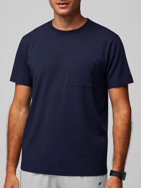 FABLETICS The 24-7 Pocket Tee Men's Blue T-Shirt - Medium - NWT NEW